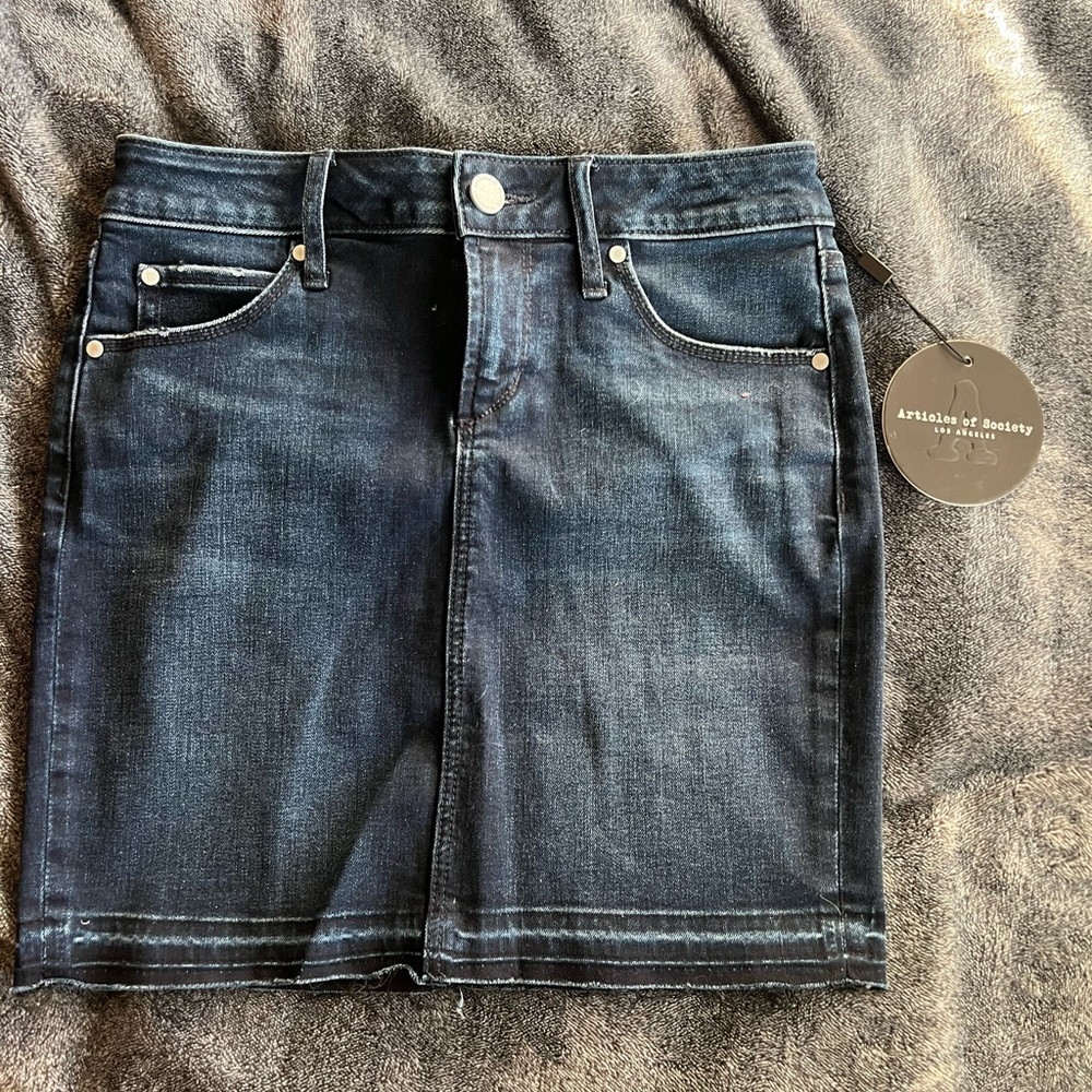 Denim Skirt with Tags